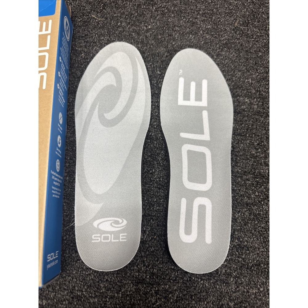 SOLE Active Thin Orthotic Insoles Plantar Fasciitis Arch Support Size M 7, W 9 - Picture 2 of 3